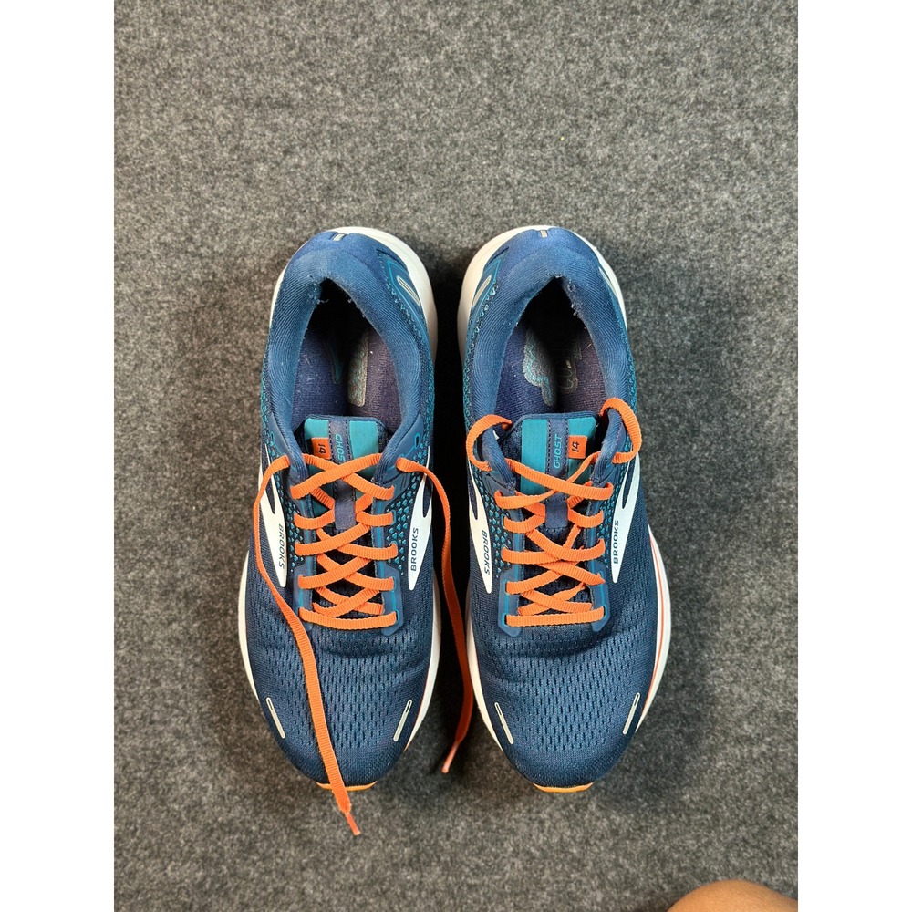 Brooks Ghost 14 Mens Running Shoes Blue Orange 1103691D464 - Picture 9 of 13